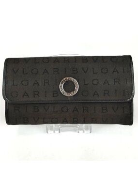 Bvlgari Black Canvas Long bifold Wallet with zipper pouch
- Afordable Luxury